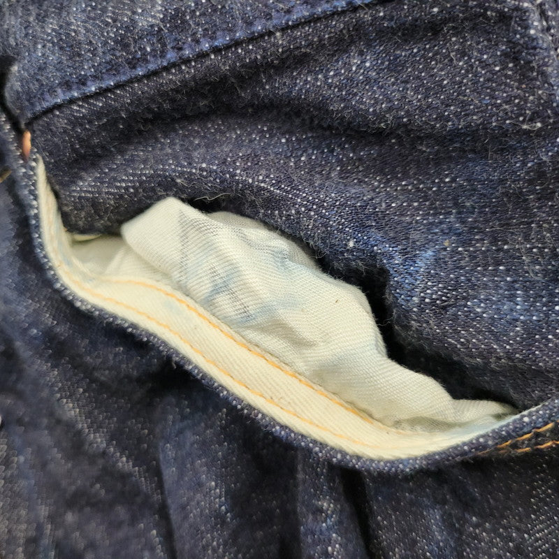 【中古品】【メンズ】 YAMANE ヤマネ PRINT DENIM PANTS LOT1947 プリント デニムパンツ シンチバック 山 ジーンズ ボトムス 156-260306-as-25-izu サイズ：34×34 カラー：インディゴ 万代Net店