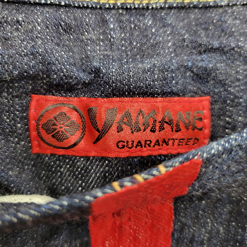 【中古品】【メンズ】 YAMANE ヤマネ PRINT DENIM PANTS LOT1947 プリント デニムパンツ シンチバック 山 ジーンズ ボトムス 156-260306-as-25-izu サイズ：34×34 カラー：インディゴ 万代Net店