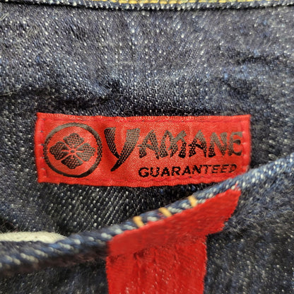 【中古品】【メンズ】 YAMANE ヤマネ PRINT DENIM PANTS LOT1947 プリント デニムパンツ シンチバック 山 ジーンズ ボトムス 156-260306-as-25-izu サイズ：34×34 カラー：インディゴ 万代Net店