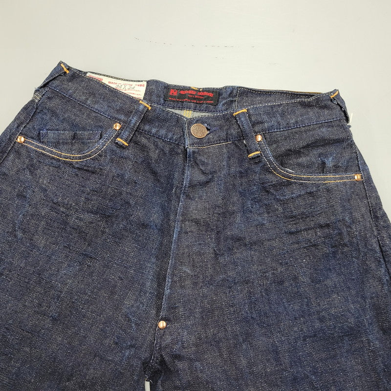 【中古品】【メンズ】 YAMANE ヤマネ PRINT DENIM PANTS LOT1947 プリント デニムパンツ シンチバック 山 ジーンズ ボトムス 156-260306-as-25-izu サイズ：34×34 カラー：インディゴ 万代Net店
