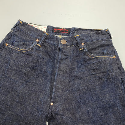 【中古品】【メンズ】 YAMANE ヤマネ PRINT DENIM PANTS LOT1947 プリント デニムパンツ シンチバック 山 ジーンズ ボトムス 156-260306-as-25-izu サイズ：34×34 カラー：インディゴ 万代Net店