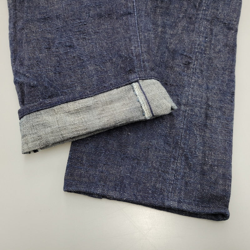 【中古品】【メンズ】 YAMANE ヤマネ PRINT DENIM PANTS LOT1947 プリント デニムパンツ シンチバック 山 ジーンズ ボトムス 156-260306-as-25-izu サイズ：34×34 カラー：インディゴ 万代Net店