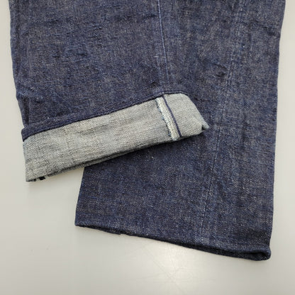 【中古品】【メンズ】 YAMANE ヤマネ PRINT DENIM PANTS LOT1947 プリント デニムパンツ シンチバック 山 ジーンズ ボトムス 156-260306-as-25-izu サイズ：34×34 カラー：インディゴ 万代Net店