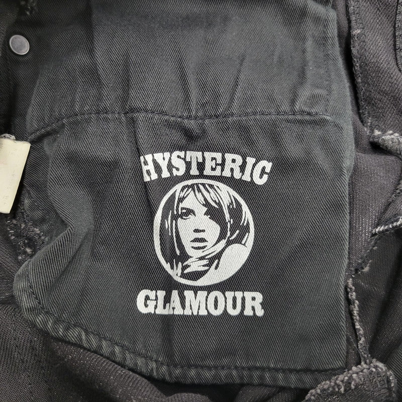 【現状渡し品】【メンズ】 HYSTERIC GLAMOUR ヒステリックグラマー STUDS SKINNY DENIM PANTS スタッズ スキニー デニムパンツ ジーンズ ボトムス 151-260306-as-24-izu サイズ：31 カラー：ブラック 万代Net店
