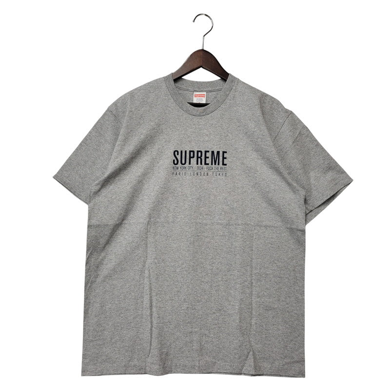 【中古美品】【メンズ】 PARIS TEE パリ Tシャツ 半袖 トップス 149-260308-kh-14-izu サイズ：M カラー：グレー 万代Net店