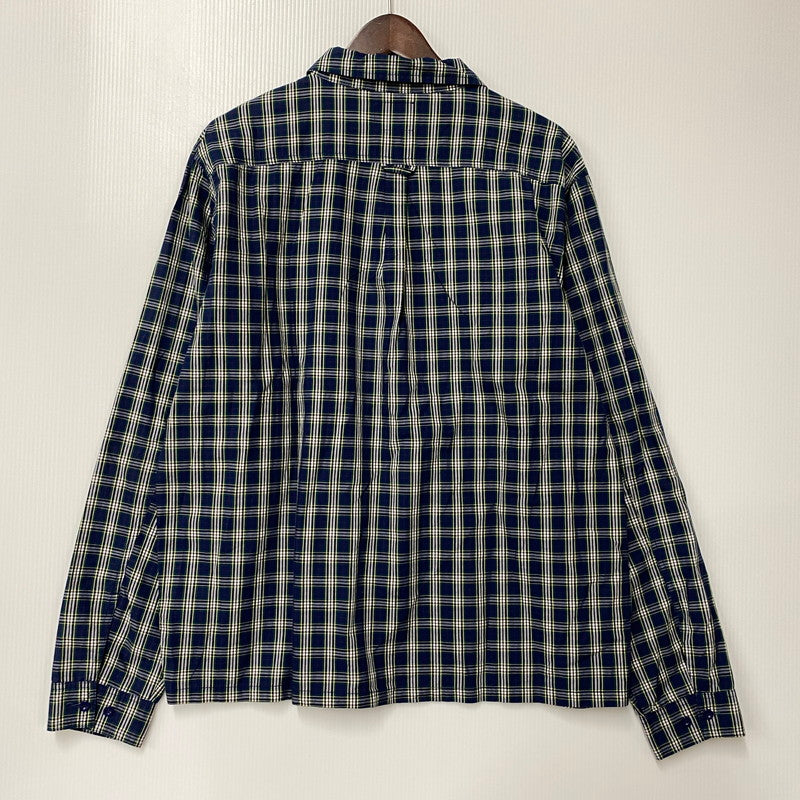 【中古品】【メンズ】 THEORIES セオリーズ HALF ZIP CHECK SHIRT ハーフジップ チェック シャツ トップス 長袖 142-260311-ya-23-izu サイズ：M カラー：GREEN×NAVY 万代Net店