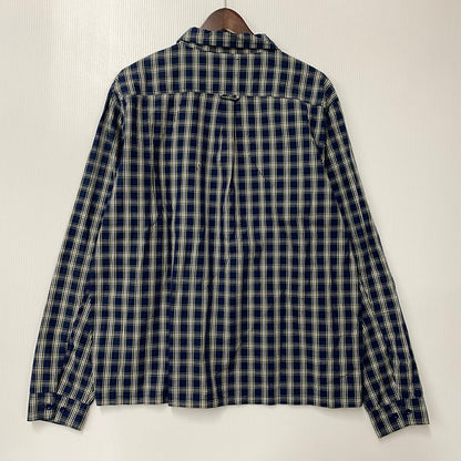 【中古品】【メンズ】 THEORIES セオリーズ HALF ZIP CHECK SHIRT ハーフジップ チェック シャツ トップス 長袖 142-260311-ya-23-izu サイズ：M カラー：GREEN×NAVY 万代Net店