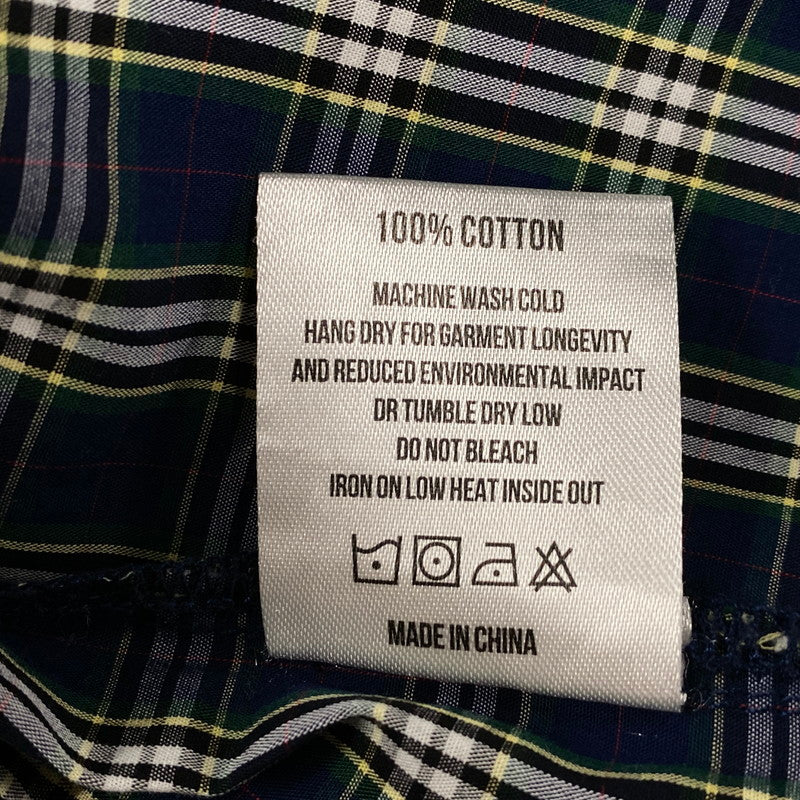 【中古品】【メンズ】 THEORIES セオリーズ HALF ZIP CHECK SHIRT ハーフジップ チェック シャツ トップス 長袖 142-260311-ya-23-izu サイズ：M カラー：GREEN×NAVY 万代Net店