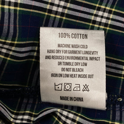 【中古品】【メンズ】 THEORIES セオリーズ HALF ZIP CHECK SHIRT ハーフジップ チェック シャツ トップス 長袖 142-260311-ya-23-izu サイズ：M カラー：GREEN×NAVY 万代Net店