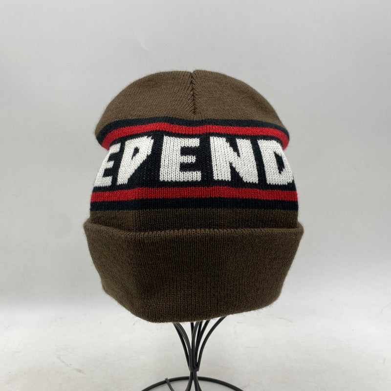 【中古品】【メンズ/レディース】 BAR LOGO BEANIE バー ロゴ ビーニー ニットキャップ 帽子 185-260311-ya-18-izu サイズ：F カラー：BROWN 万代Net店