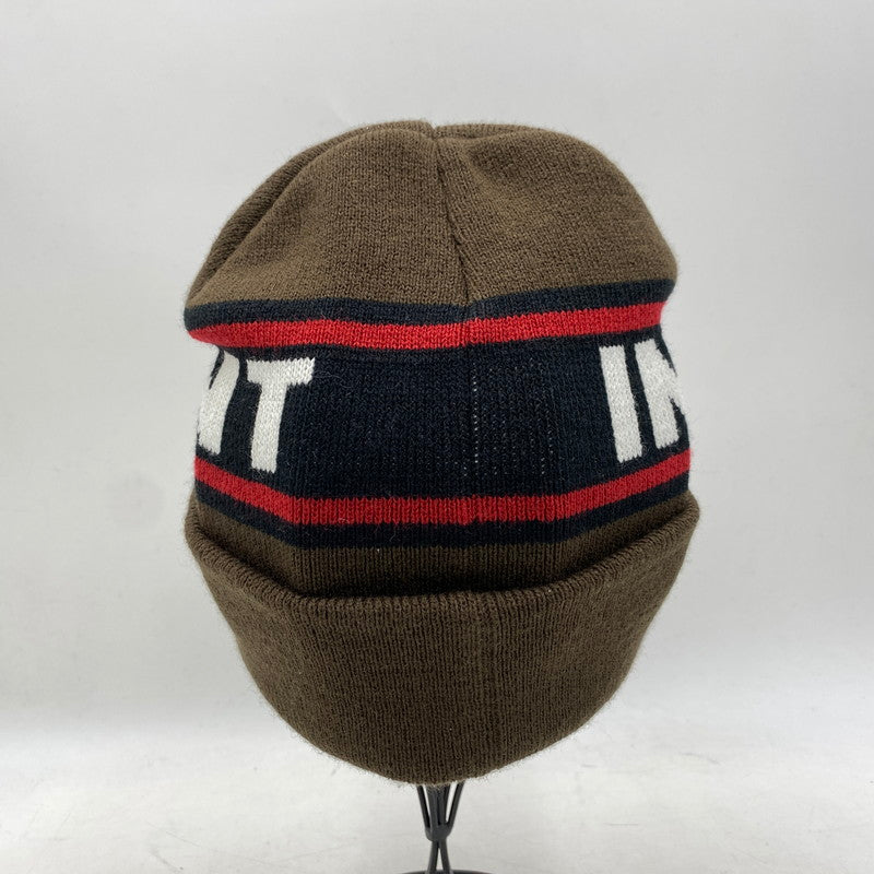 【中古品】【メンズ/レディース】 BAR LOGO BEANIE バー ロゴ ビーニー ニットキャップ 帽子 185-260311-ya-18-izu サイズ：F カラー：BROWN 万代Net店