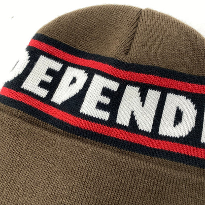 【中古品】【メンズ/レディース】 BAR LOGO BEANIE バー ロゴ ビーニー ニットキャップ 帽子 185-260311-ya-18-izu サイズ：F カラー：BROWN 万代Net店