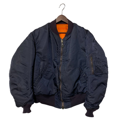 【現状渡し品】【メンズ】 ALPHA INDUSTRIES アルファインダストリーズ SCOVILLジッパー DSA100-69-C-0123 1969年復刻MODEL MA-1 FLIGHT JACKET フライト ジャケット アウター 145-260307-kh-05-izu サイズ：XL カラー：ネイビー×オレンジ 万代Net店