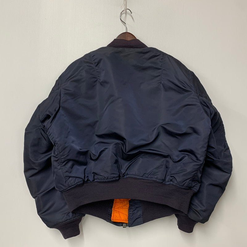 【現状渡し品】【メンズ】 ALPHA INDUSTRIES アルファインダストリーズ SCOVILLジッパー DSA100-69-C-0123 1969年復刻MODEL MA-1 FLIGHT JACKET フライト ジャケット アウター 145-260307-kh-05-izu サイズ：XL カラー：ネイビー×オレンジ 万代Net店