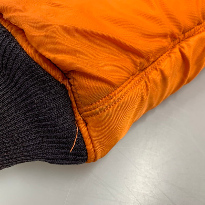 【現状渡し品】【メンズ】 ALPHA INDUSTRIES アルファインダストリーズ SCOVILLジッパー DSA100-69-C-0123 1969年復刻MODEL MA-1 FLIGHT JACKET フライト ジャケット アウター 145-260307-kh-05-izu サイズ：XL カラー：ネイビー×オレンジ 万代Net店