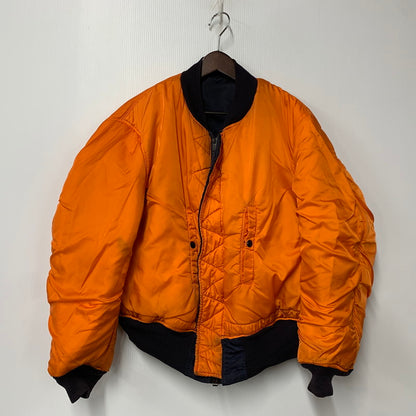 【現状渡し品】【メンズ】 ALPHA INDUSTRIES アルファインダストリーズ SCOVILLジッパー DSA100-69-C-0123 1969年復刻MODEL MA-1 FLIGHT JACKET フライト ジャケット アウター 145-260307-kh-05-izu サイズ：XL カラー：ネイビー×オレンジ 万代Net店