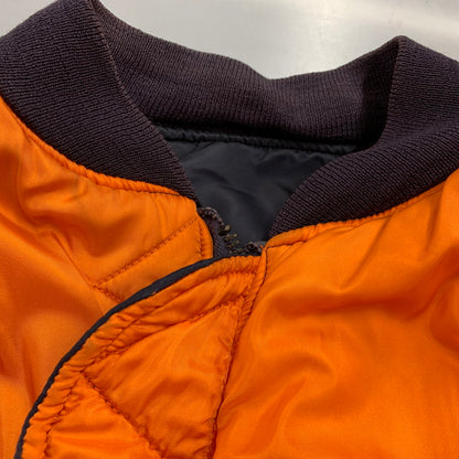 【現状渡し品】【メンズ】 ALPHA INDUSTRIES アルファインダストリーズ SCOVILLジッパー DSA100-69-C-0123 1969年復刻MODEL MA-1 FLIGHT JACKET フライト ジャケット アウター 145-260307-kh-05-izu サイズ：XL カラー：ネイビー×オレンジ 万代Net店