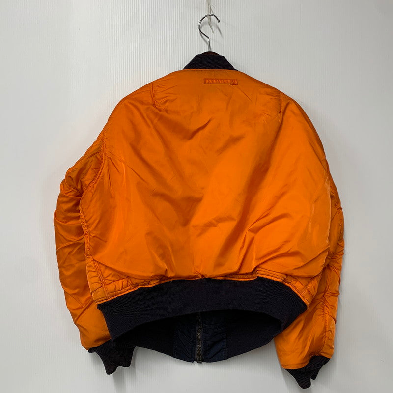 【現状渡し品】【メンズ】 ALPHA INDUSTRIES アルファインダストリーズ SCOVILLジッパー DSA100-69-C-0123 1969年復刻MODEL MA-1 FLIGHT JACKET フライト ジャケット アウター 145-260307-kh-05-izu サイズ：XL カラー：ネイビー×オレンジ 万代Net店