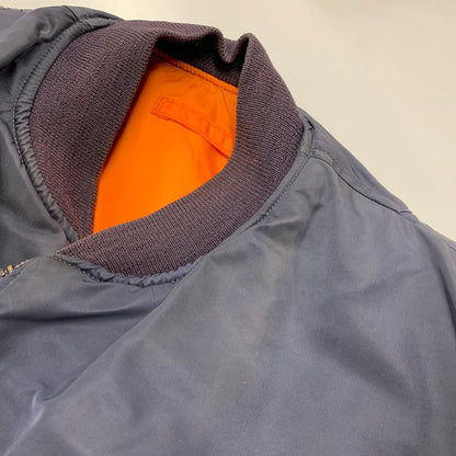【現状渡し品】【メンズ】 ALPHA INDUSTRIES アルファインダストリーズ SCOVILLジッパー DSA100-69-C-0123 1969年復刻MODEL MA-1 FLIGHT JACKET フライト ジャケット アウター 145-260307-kh-05-izu サイズ：XL カラー：ネイビー×オレンジ 万代Net店