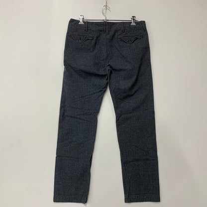 【中古品】【メンズ】 RRL ダブルアールエル CHAMBRAY OFFICER PANTS シャンブレー オフィサー パンツ ボトムス 156-260307-kh-10-izu サイズ：34×32 カラー：ブルー系 万代Net店