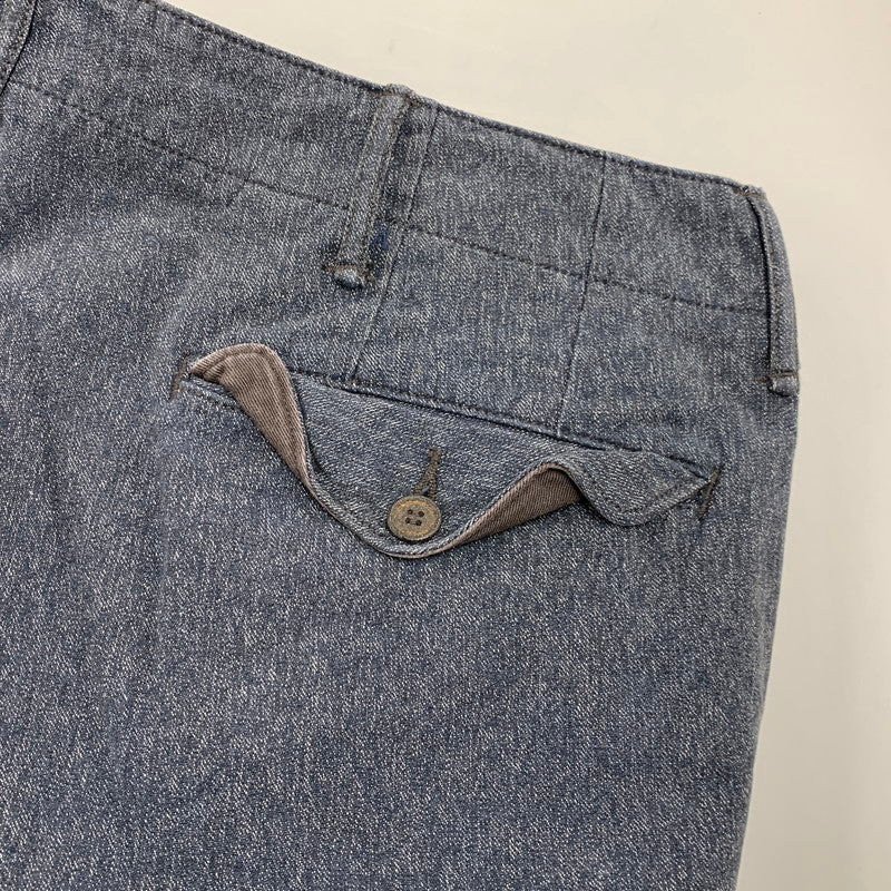 【中古品】【メンズ】 RRL ダブルアールエル CHAMBRAY OFFICER PANTS シャンブレー オフィサー パンツ ボトムス 156-260307-kh-10-izu サイズ：34×32 カラー：ブルー系 万代Net店