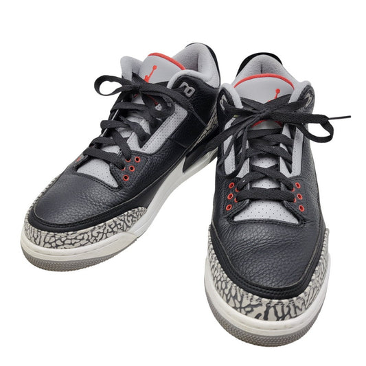 【中古品】【メンズ】 854262-001 AIR JORDAN 3 RETRO OG BLACK CEMENT (2018) スニーカー 靴 160-260307-tt-16-izu サイズ：28.5cm カラー：BLACK/FIRE RED-CEMENT GREY 万代Net店