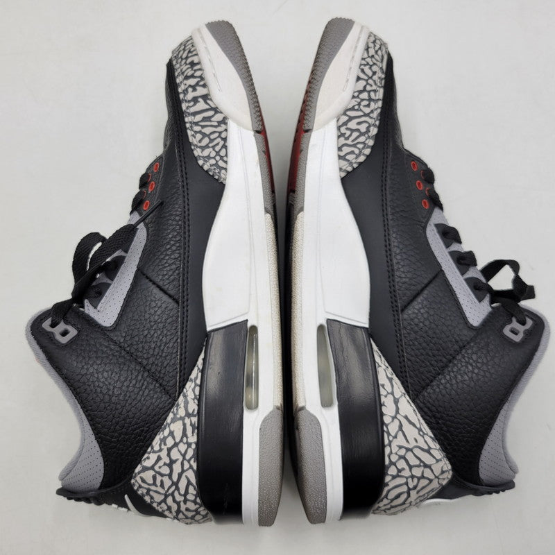 【中古品】【メンズ】 854262-001 AIR JORDAN 3 RETRO OG BLACK CEMENT (2018) スニーカー 靴 160-260307-tt-16-izu サイズ：28.5cm カラー：BLACK/FIRE RED-CEMENT GREY 万代Net店