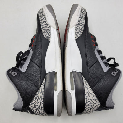 【中古品】【メンズ】 854262-001 AIR JORDAN 3 RETRO OG BLACK CEMENT (2018) スニーカー 靴 160-260307-tt-16-izu サイズ：28.5cm カラー：BLACK/FIRE RED-CEMENT GREY 万代Net店