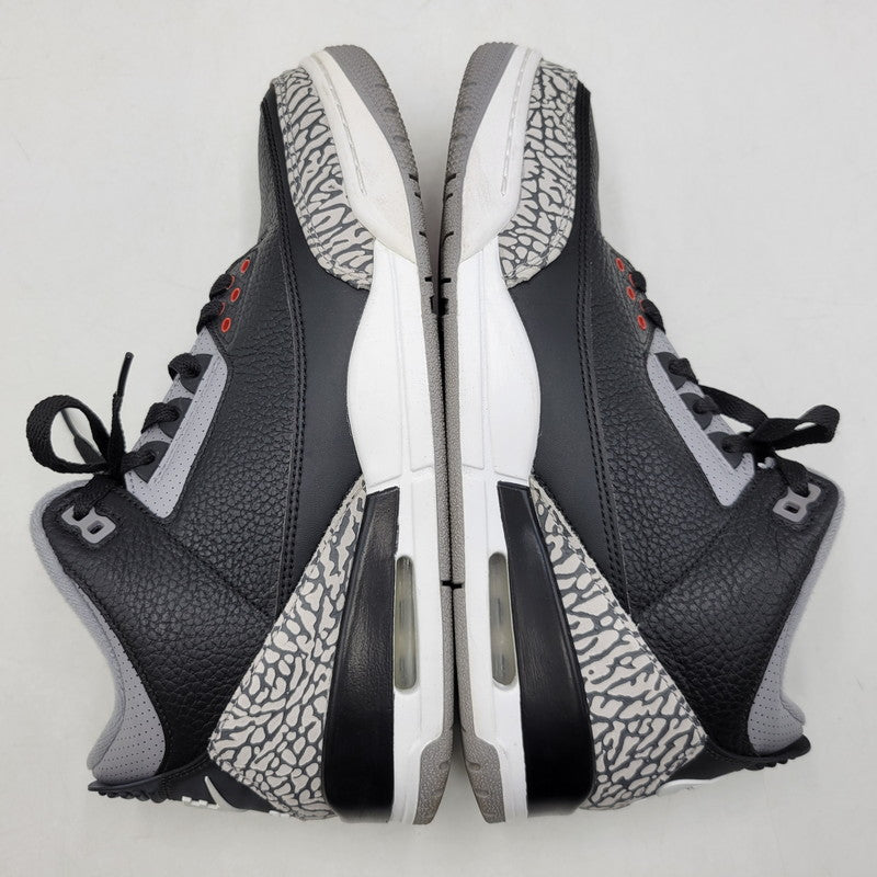 【中古品】【メンズ】 854262-001 AIR JORDAN 3 RETRO OG BLACK CEMENT (2018) スニーカー 靴 160-260307-tt-16-izu サイズ：28.5cm カラー：BLACK/FIRE RED-CEMENT GREY 万代Net店