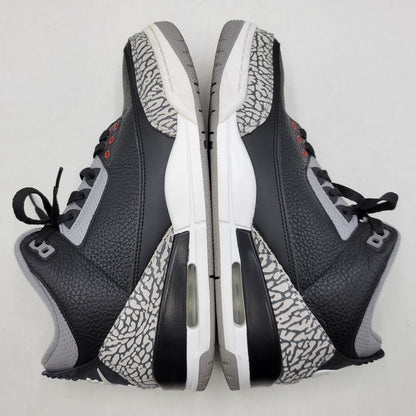 【中古品】【メンズ】 854262-001 AIR JORDAN 3 RETRO OG BLACK CEMENT (2018) スニーカー 靴 160-260307-tt-16-izu サイズ：28.5cm カラー：BLACK/FIRE RED-CEMENT GREY 万代Net店