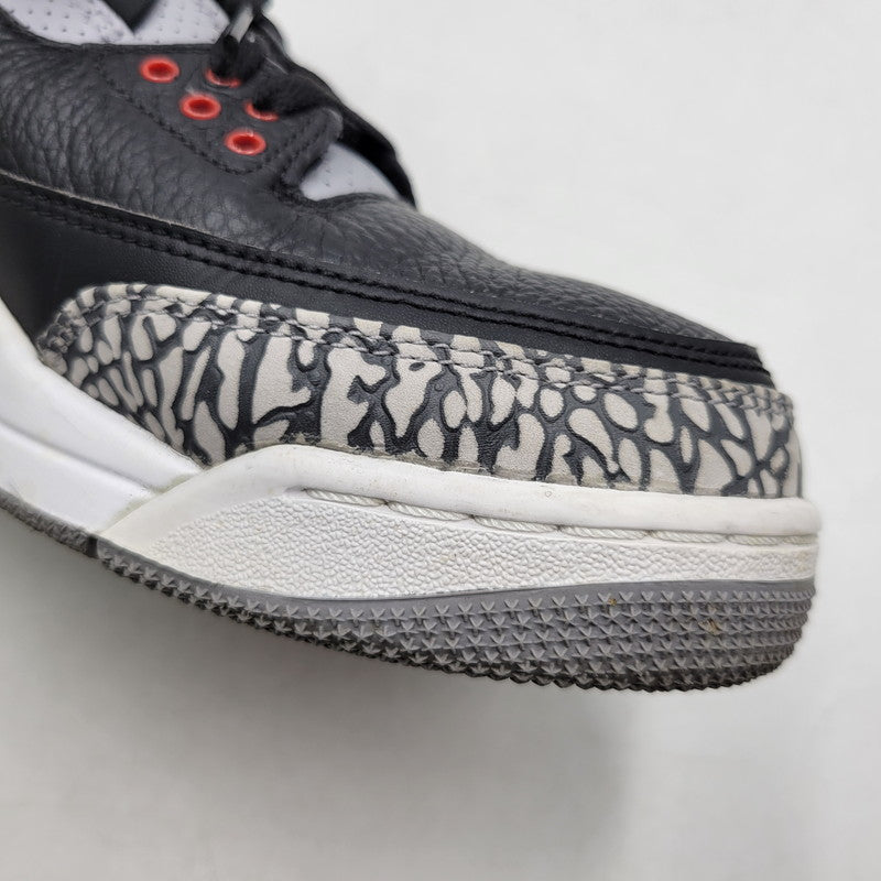 【中古品】【メンズ】 854262-001 AIR JORDAN 3 RETRO OG BLACK CEMENT (2018) スニーカー 靴 160-260307-tt-16-izu サイズ：28.5cm カラー：BLACK/FIRE RED-CEMENT GREY 万代Net店