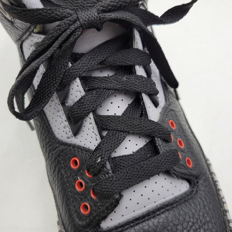 【中古品】【メンズ】 854262-001 AIR JORDAN 3 RETRO OG BLACK CEMENT (2018) スニーカー 靴 160-260307-tt-16-izu サイズ：28.5cm カラー：BLACK/FIRE RED-CEMENT GREY 万代Net店