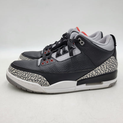 【中古品】【メンズ】 854262-001 AIR JORDAN 3 RETRO OG BLACK CEMENT (2018) スニーカー 靴 160-260307-tt-16-izu サイズ：28.5cm カラー：BLACK/FIRE RED-CEMENT GREY 万代Net店