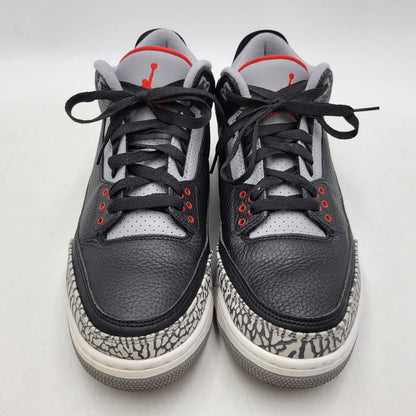 【中古品】【メンズ】 854262-001 AIR JORDAN 3 RETRO OG BLACK CEMENT (2018) スニーカー 靴 160-260307-tt-16-izu サイズ：28.5cm カラー：BLACK/FIRE RED-CEMENT GREY 万代Net店