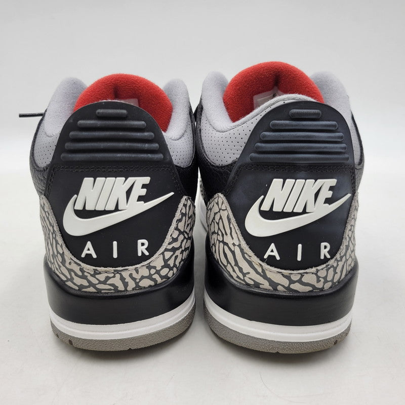【中古品】【メンズ】 854262-001 AIR JORDAN 3 RETRO OG BLACK CEMENT (2018) スニーカー 靴 160-260307-tt-16-izu サイズ：28.5cm カラー：BLACK/FIRE RED-CEMENT GREY 万代Net店