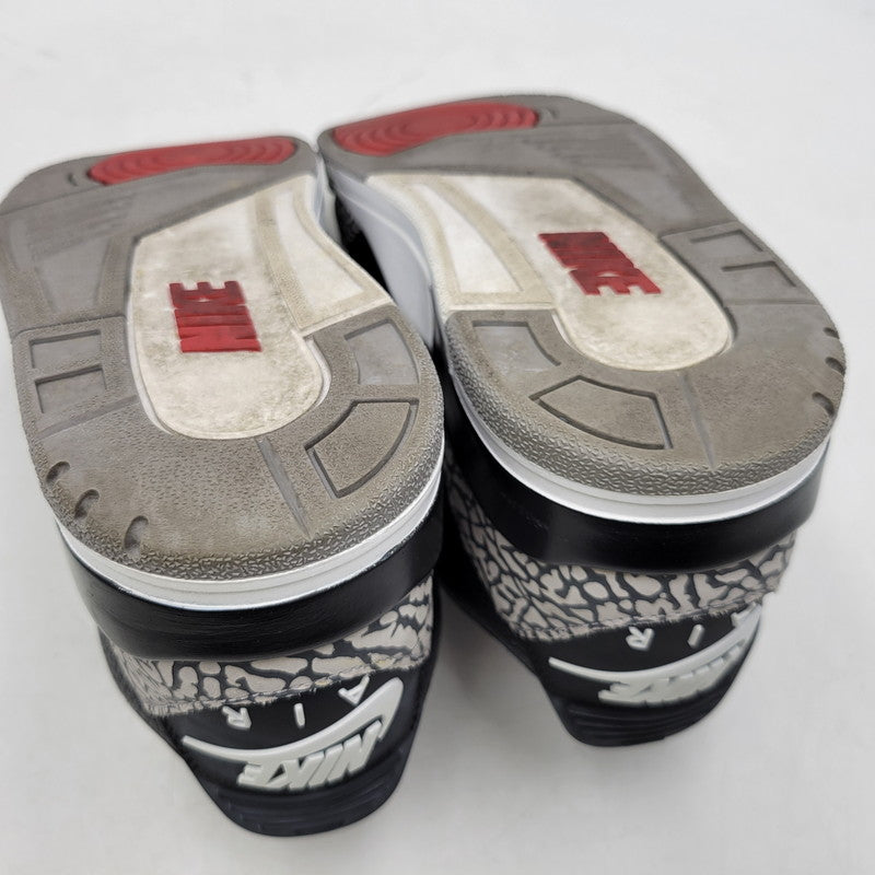 【中古品】【メンズ】 854262-001 AIR JORDAN 3 RETRO OG BLACK CEMENT (2018) スニーカー 靴 160-260307-tt-16-izu サイズ：28.5cm カラー：BLACK/FIRE RED-CEMENT GREY 万代Net店