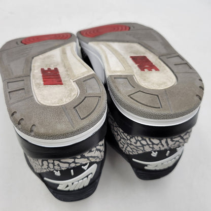 【中古品】【メンズ】 854262-001 AIR JORDAN 3 RETRO OG BLACK CEMENT (2018) スニーカー 靴 160-260307-tt-16-izu サイズ：28.5cm カラー：BLACK/FIRE RED-CEMENT GREY 万代Net店