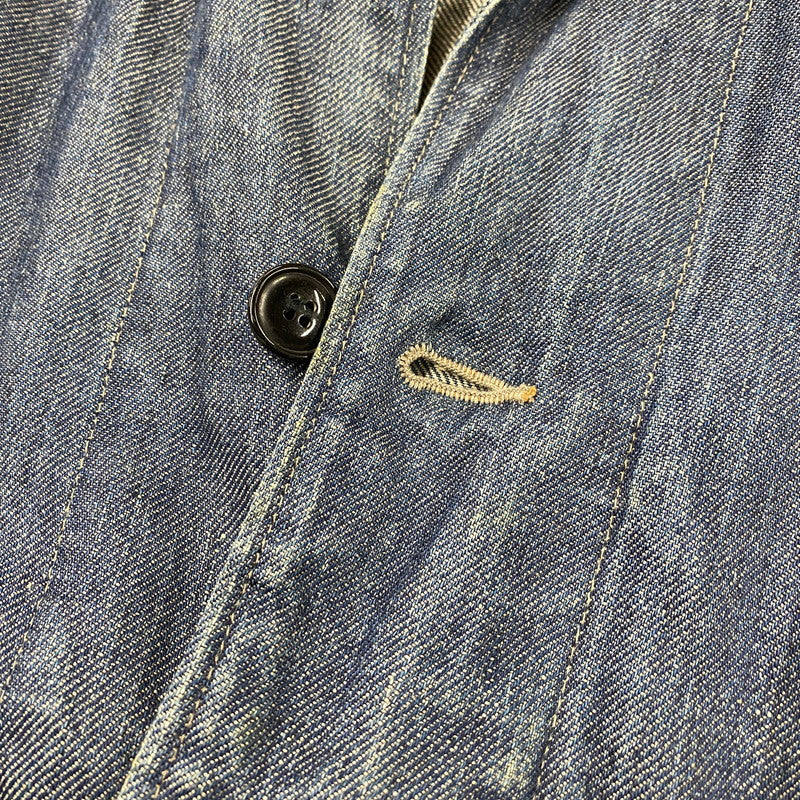 【中古品】【メンズ】 SHAWL COLLAR HEMP DENIM COVERALL ショールカラー ヘンプ デニム カバーオール アウター 146-260312-kh-16-izu サイズ：1 カラー：インディゴ 万代Net店