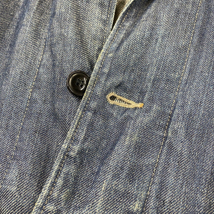 【中古品】【メンズ】 SHAWL COLLAR HEMP DENIM COVERALL ショールカラー ヘンプ デニム カバーオール アウター 146-260312-kh-16-izu サイズ：1 カラー：インディゴ 万代Net店