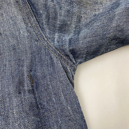 【中古品】【メンズ】 SHAWL COLLAR HEMP DENIM COVERALL ショールカラー ヘンプ デニム カバーオール アウター 146-260312-kh-16-izu サイズ：1 カラー：インディゴ 万代Net店