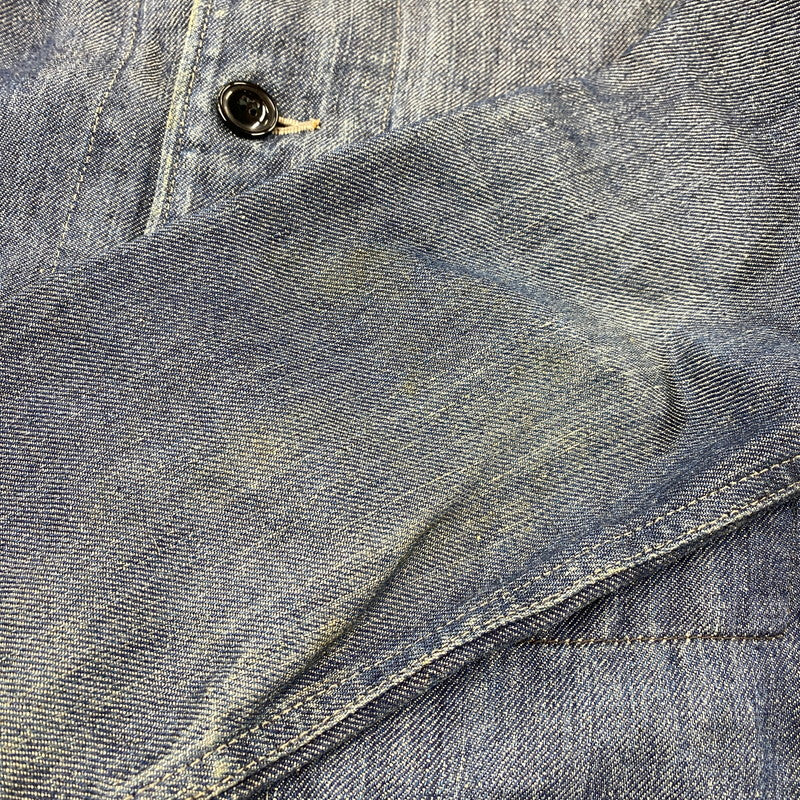 【中古品】【メンズ】 SHAWL COLLAR HEMP DENIM COVERALL ショールカラー ヘンプ デニム カバーオール アウター 146-260312-kh-16-izu サイズ：1 カラー：インディゴ 万代Net店