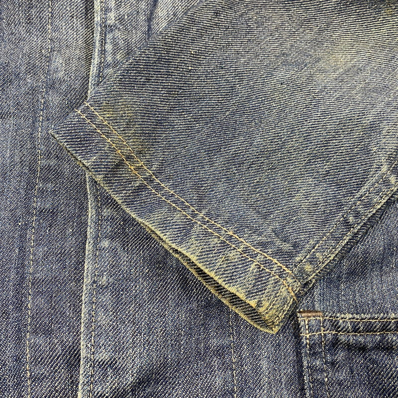 【中古品】【メンズ】 SHAWL COLLAR HEMP DENIM COVERALL ショールカラー ヘンプ デニム カバーオール アウター 146-260312-kh-16-izu サイズ：1 カラー：インディゴ 万代Net店