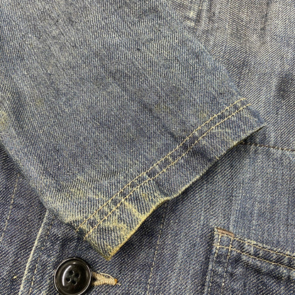 【中古品】【メンズ】 SHAWL COLLAR HEMP DENIM COVERALL ショールカラー ヘンプ デニム カバーオール アウター 146-260312-kh-16-izu サイズ：1 カラー：インディゴ 万代Net店