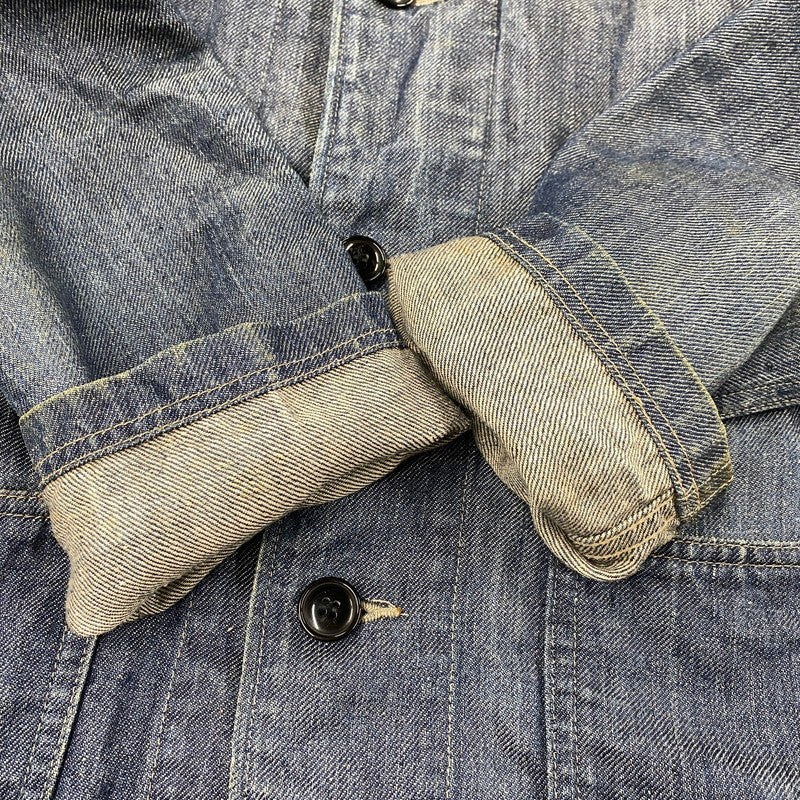 【中古品】【メンズ】 SHAWL COLLAR HEMP DENIM COVERALL ショールカラー ヘンプ デニム カバーオール アウター 146-260312-kh-16-izu サイズ：1 カラー：インディゴ 万代Net店