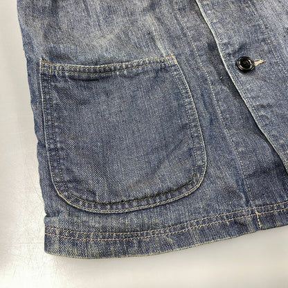 【中古品】【メンズ】 SHAWL COLLAR HEMP DENIM COVERALL ショールカラー ヘンプ デニム カバーオール アウター 146-260312-kh-16-izu サイズ：1 カラー：インディゴ 万代Net店