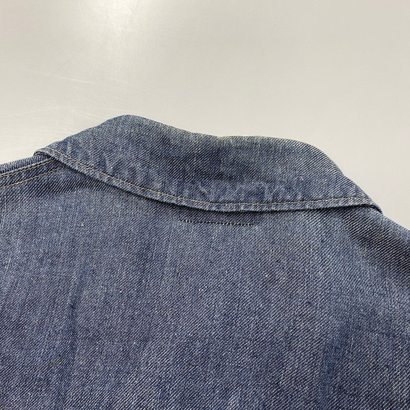 【中古品】【メンズ】 SHAWL COLLAR HEMP DENIM COVERALL ショールカラー ヘンプ デニム カバーオール アウター 146-260312-kh-16-izu サイズ：1 カラー：インディゴ 万代Net店