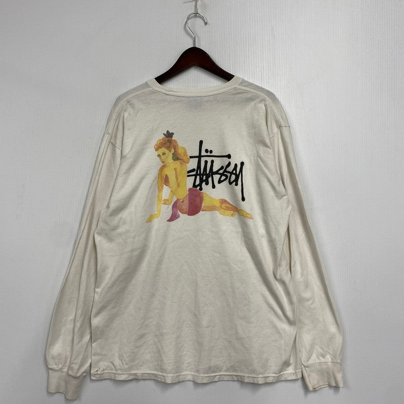 【中古品】【メンズ】 GIRL LS TEE ガール ロングスリーブ Tシャツ トップス 長袖 142-260312-kh-12-izu サイズ：L カラー：ホワイト 万代Net店