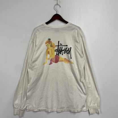 【中古品】【メンズ】 GIRL LS TEE ガール ロングスリーブ Tシャツ トップス 長袖 142-260312-kh-12-izu サイズ：L カラー：ホワイト 万代Net店