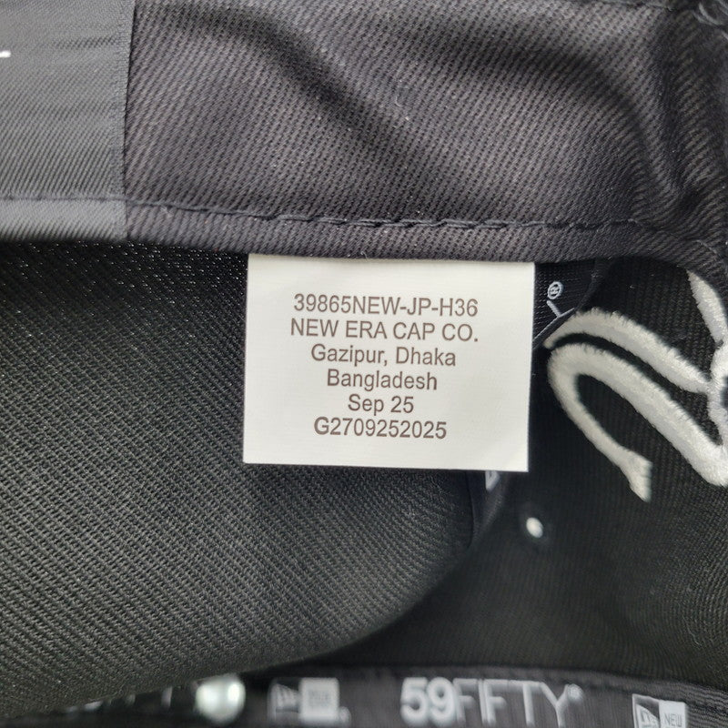 【中古品】【メンズ/レディース】 × MLB エムエルビー × NEW ERA ニューエラ TEAMS BOX LOGO CHICAGO WHITE SOX チーム ボックス ロゴ シカゴ ホワイトソックス 帽子 185-260307-kh-03-izu サイズ：7 1/2（59.6cm） カラー：ブラック 万代Net店
