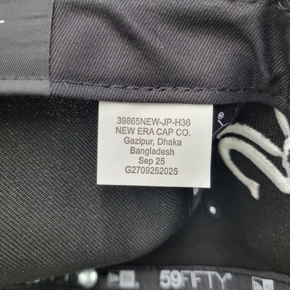 【中古品】【メンズ/レディース】 × MLB エムエルビー × NEW ERA ニューエラ TEAMS BOX LOGO CHICAGO WHITE SOX チーム ボックス ロゴ シカゴ ホワイトソックス 帽子 185-260307-kh-03-izu サイズ：7 1/2（59.6cm） カラー：ブラック 万代Net店